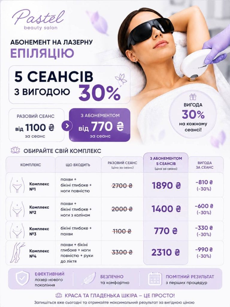 Лазерна епіляція в Києві (абонемент)